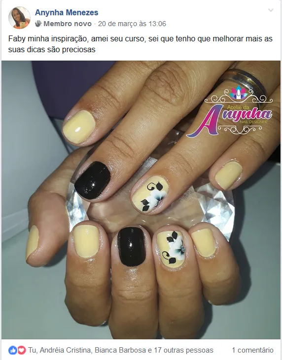 Depoimento de aluna com unhas decoradas